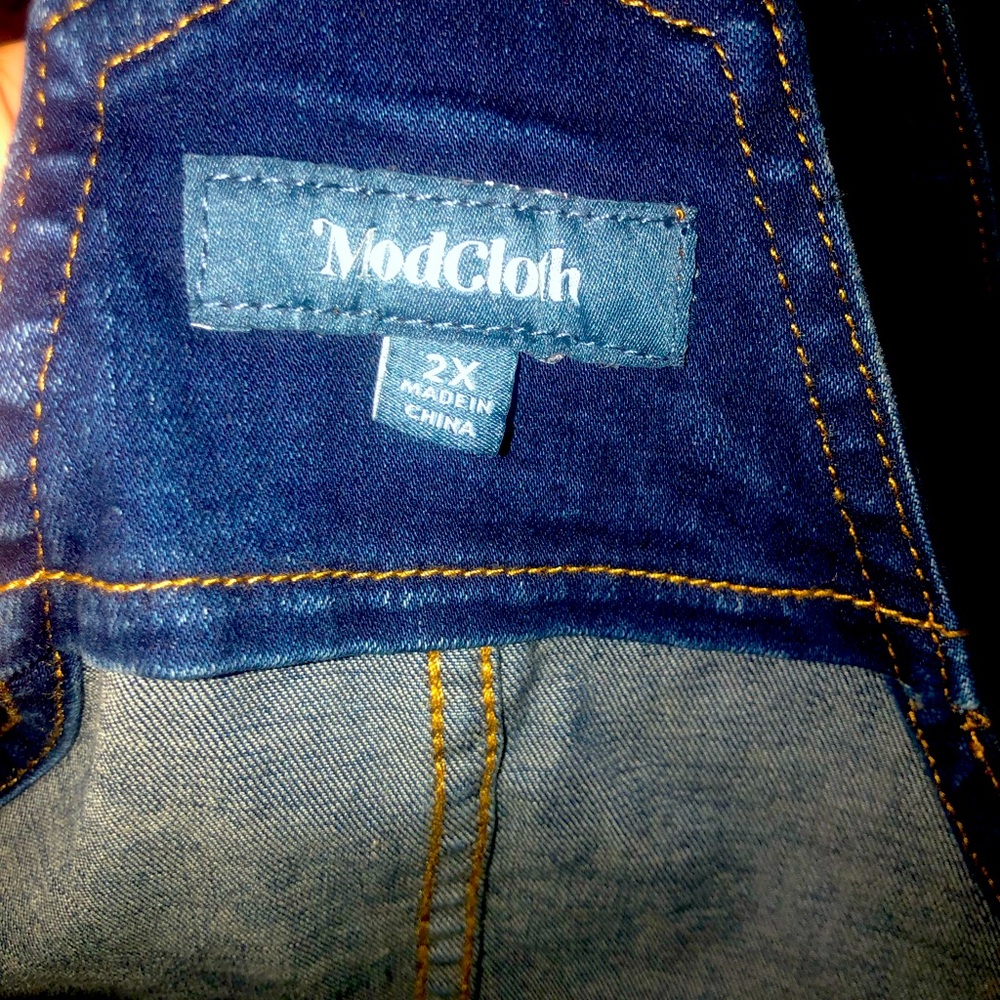 Modcloth plus size denim shorts overalls